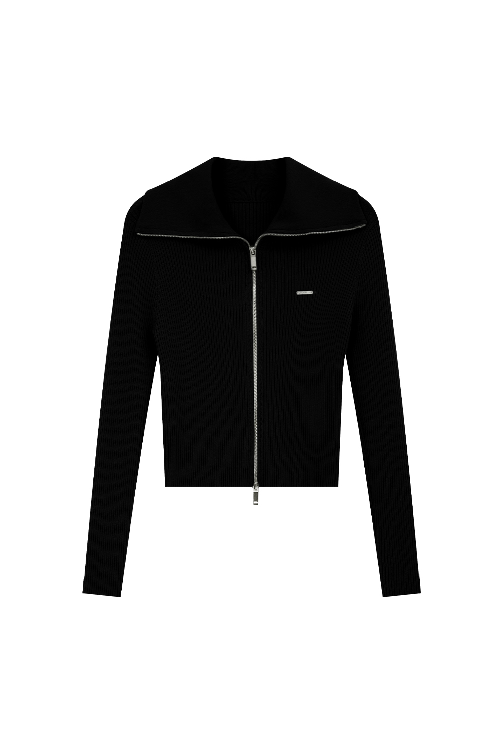 Doubleheaded Zipper Knitted Cardigan-VIMLYSTORE