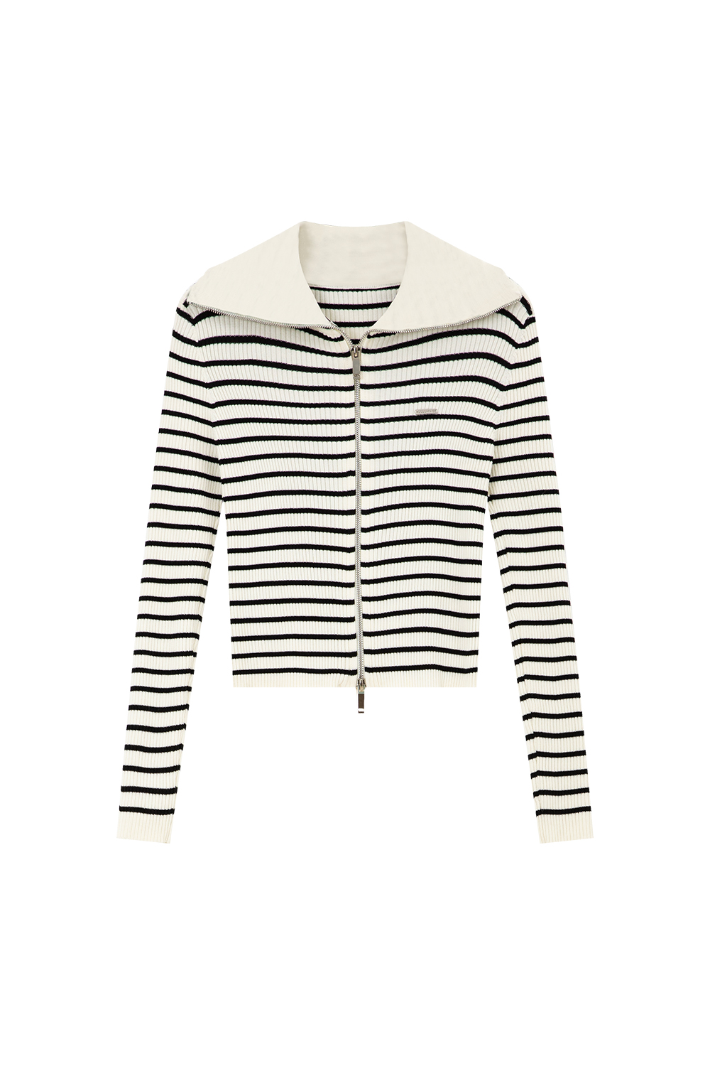 Doubleheaded Zipper Knitted Cardigan-VIMLYSTORE