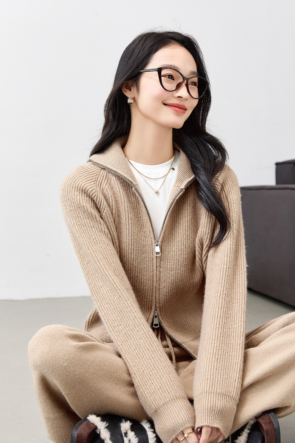 Simple Casual Knit Suit-VIMLYSTORE