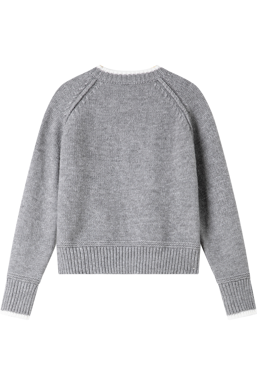 Warm Soft Grey Crewneck Sweater-VIMLYSTORE