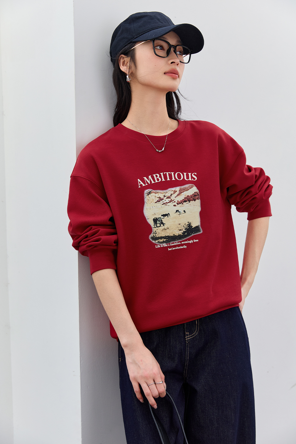 Cottonblend Printed Sweatshirt-VIMLYSTORE