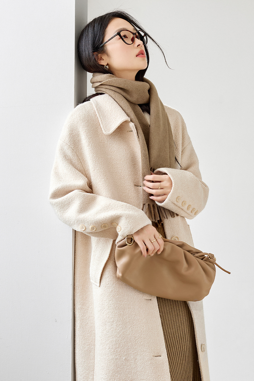 Cotton-padded and Thickened Wool-blended Coat-VIMLYSTORE