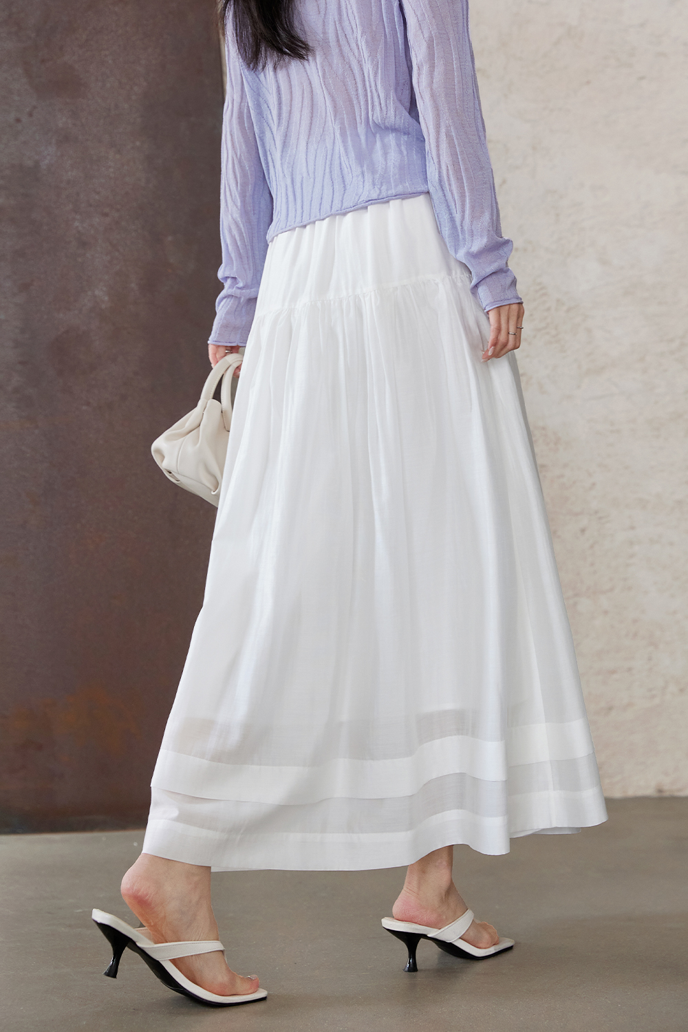 Pleated Loose Long Skirt-VIMLYSTORE