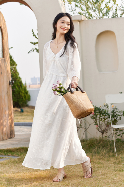 Embroidered Texture Dress