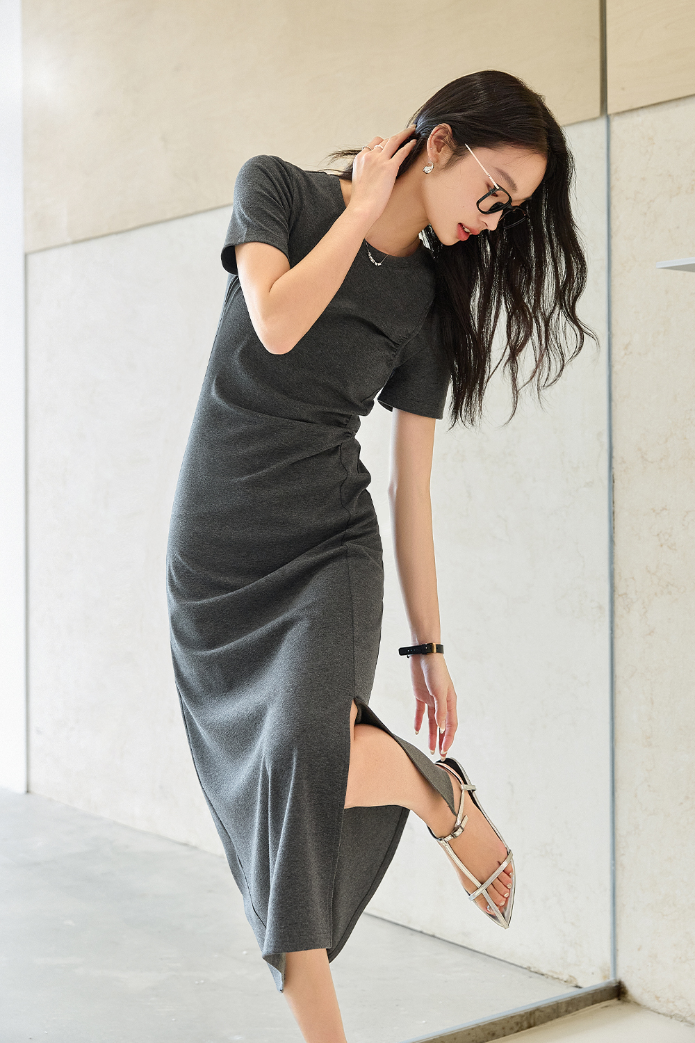 Comfortable Pleated Dress-VIMLYSTORE