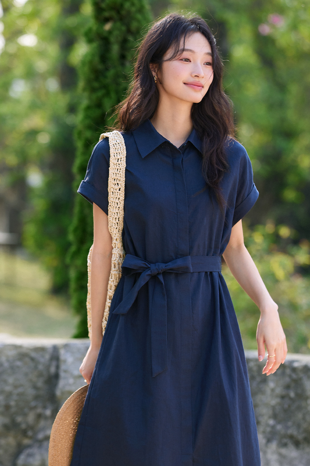 Lapel Shirt Dress