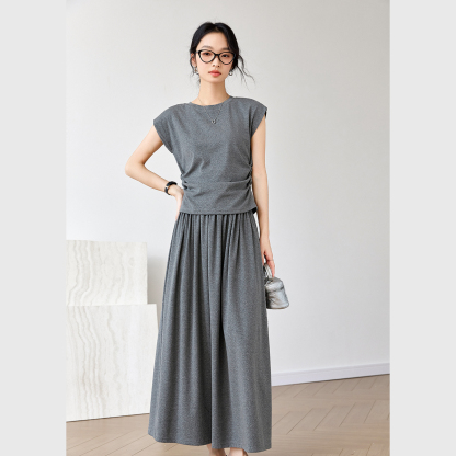 Casual Khmer Grey Suit