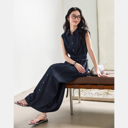 Pure Cotton Denim Dress