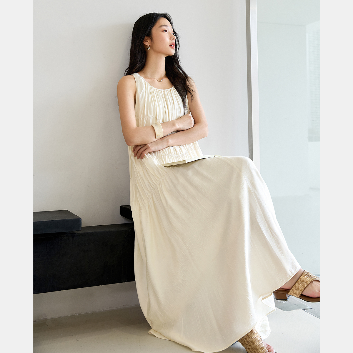 Elegant Pleated Dress