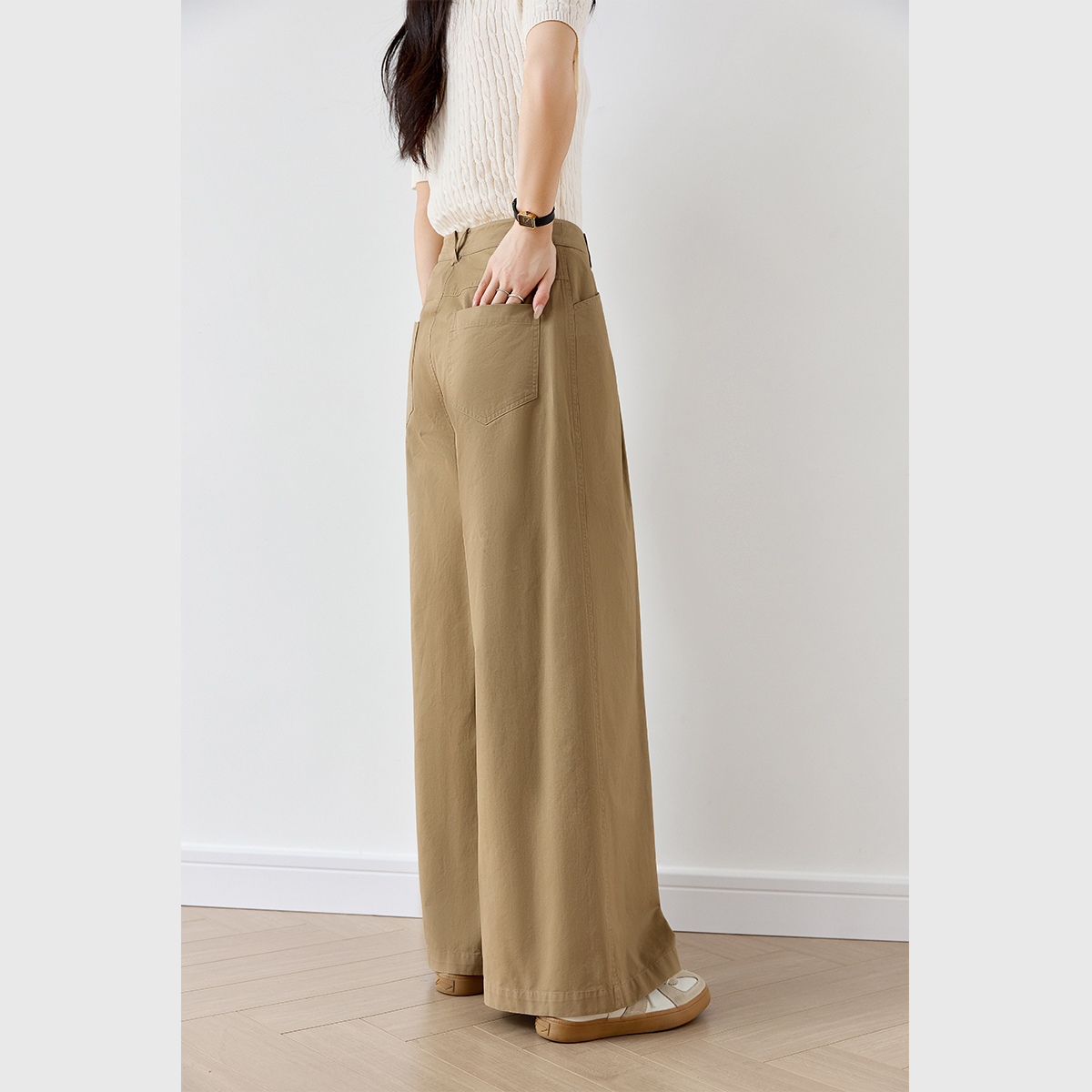 Pure Cotton Loose Versatile Wide-Leg Pants-VIMLYSTORE
