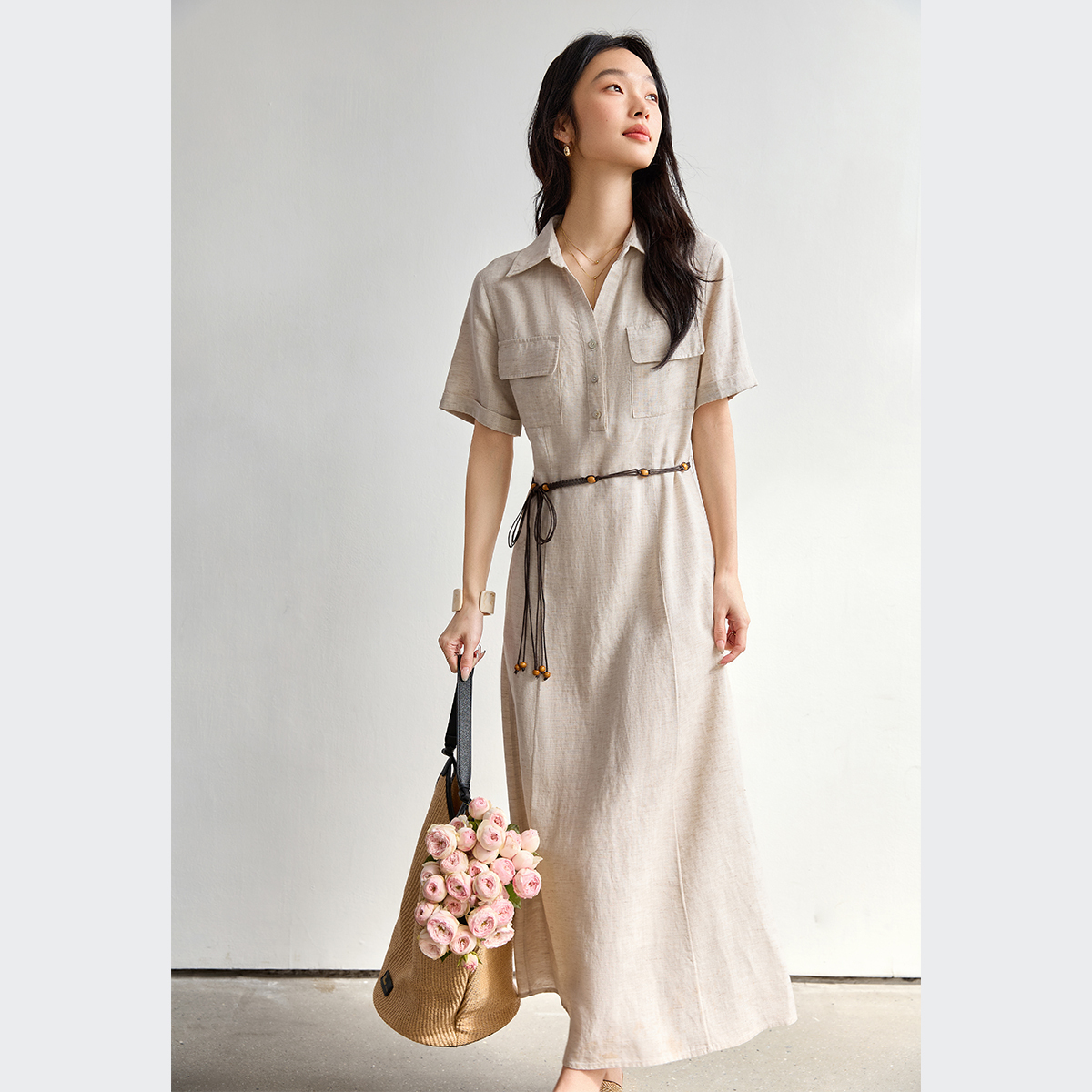 Mature And Elegant Shirt Dress