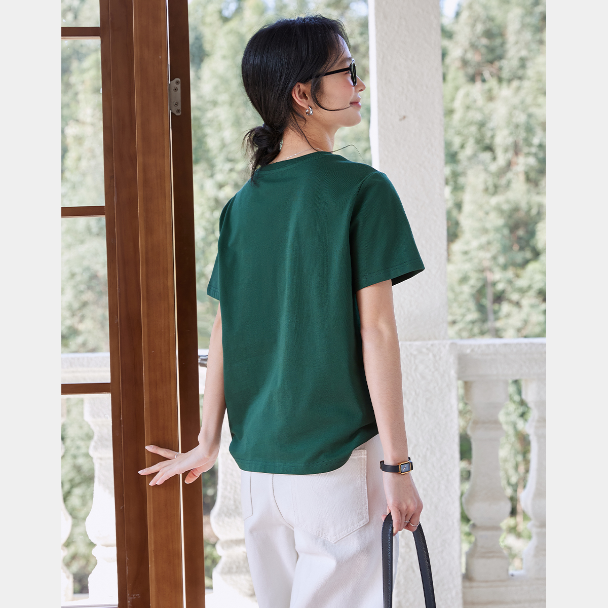 Animal Embroidery Straight T-Shirt