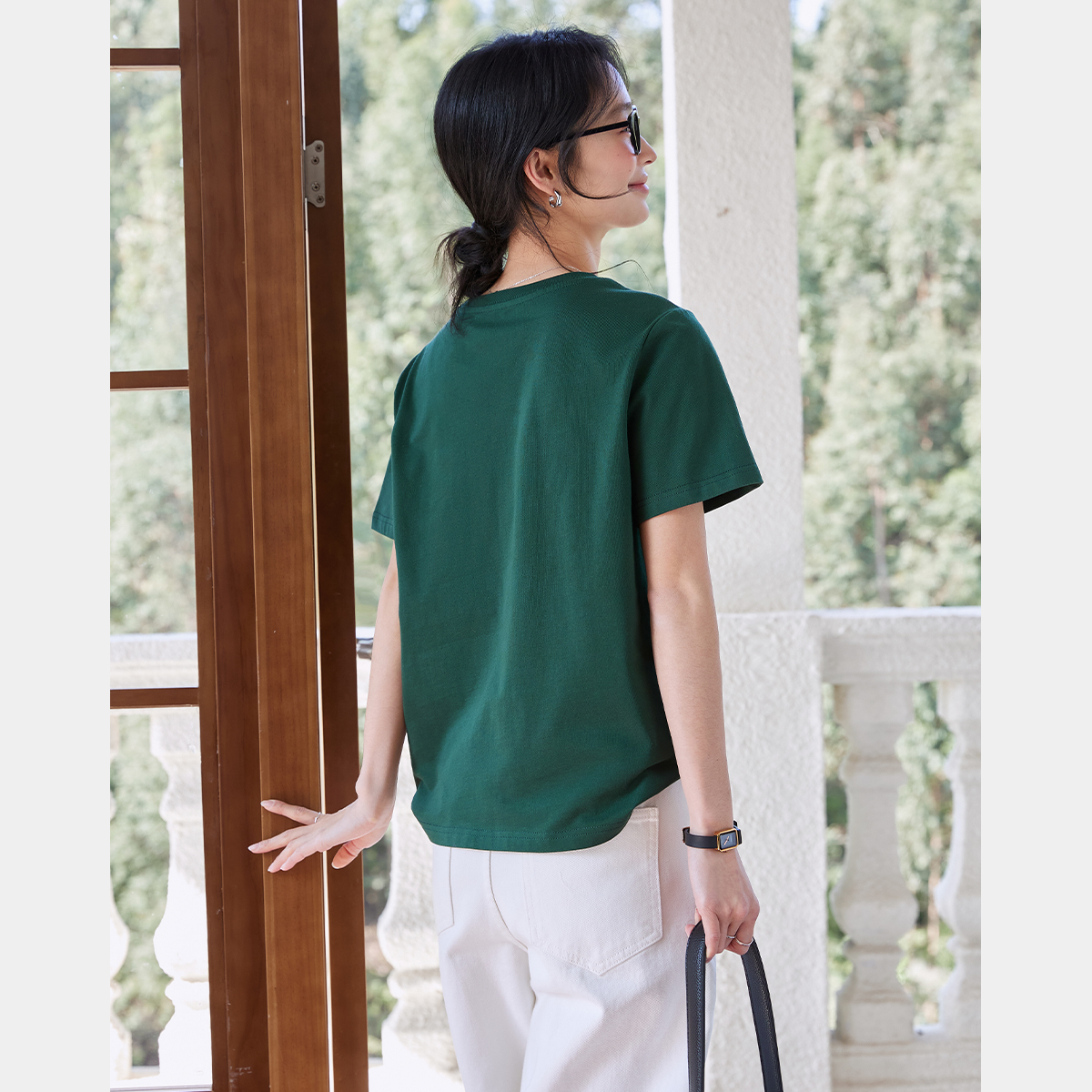 Animal Embroidery Straight T-Shirt