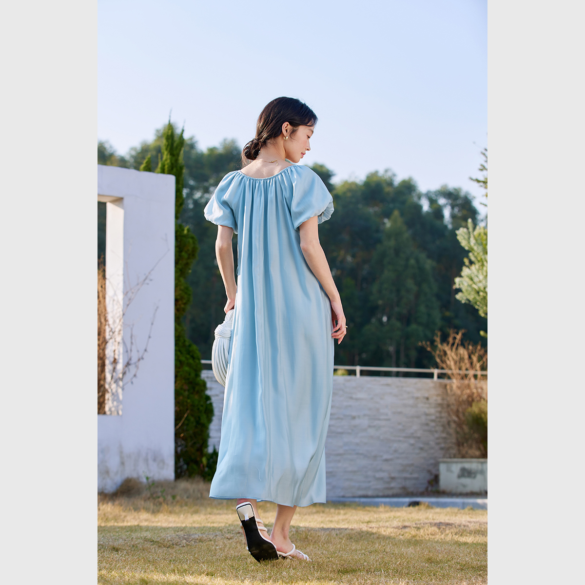 Elegant Puff Sleeve Dress