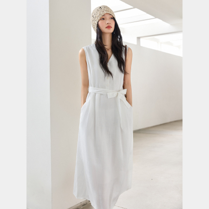 Elegant V-Neck Straight Dress