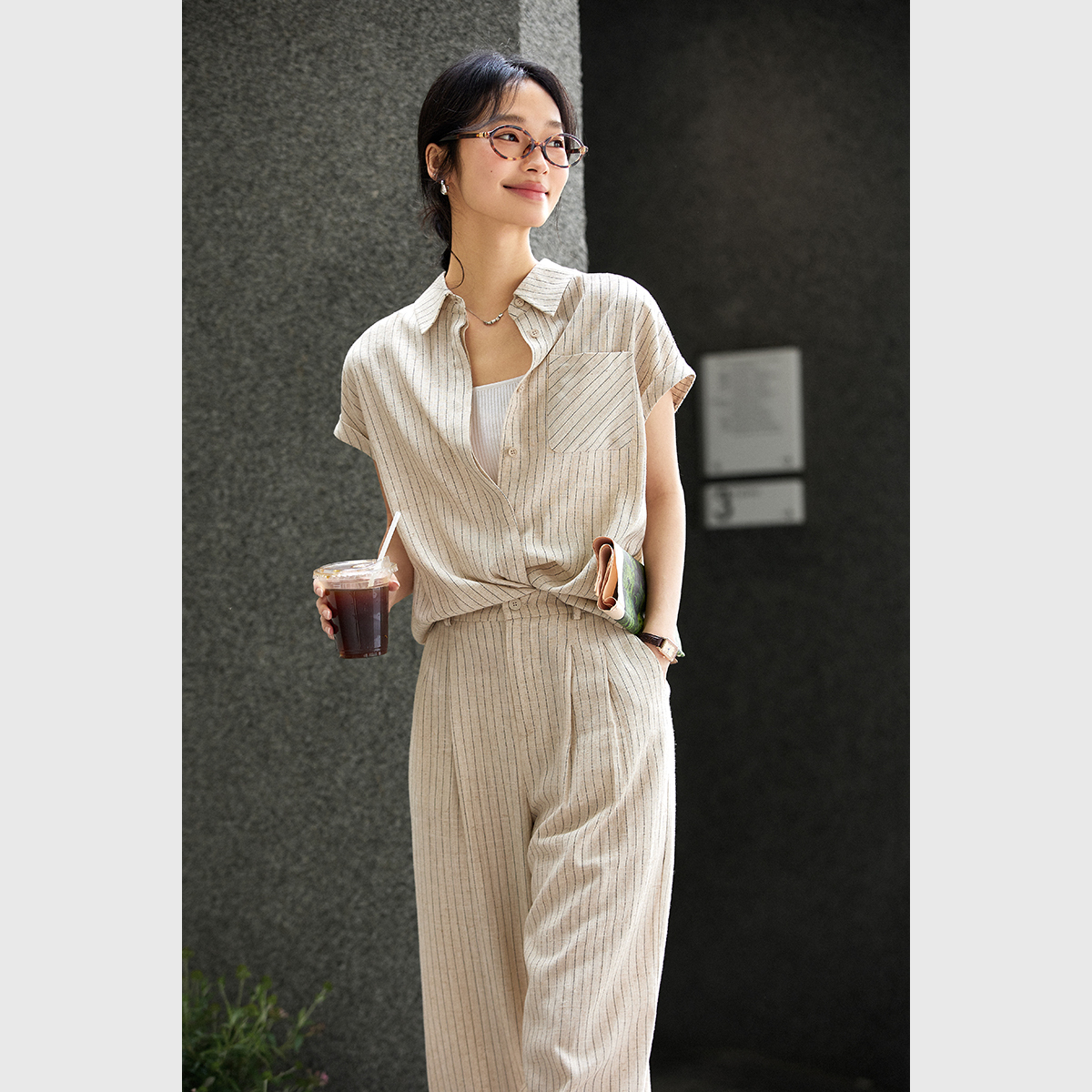 Striped Casual Suit