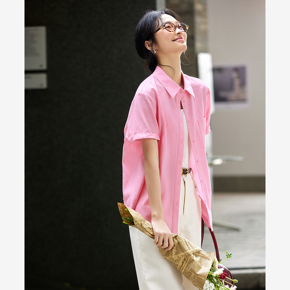 Casual And Elegant Cotton And Linen Shirt