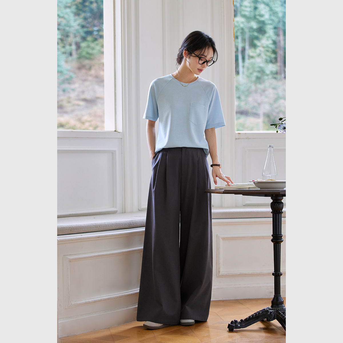 Loose T-Shirt With Patch Pockets