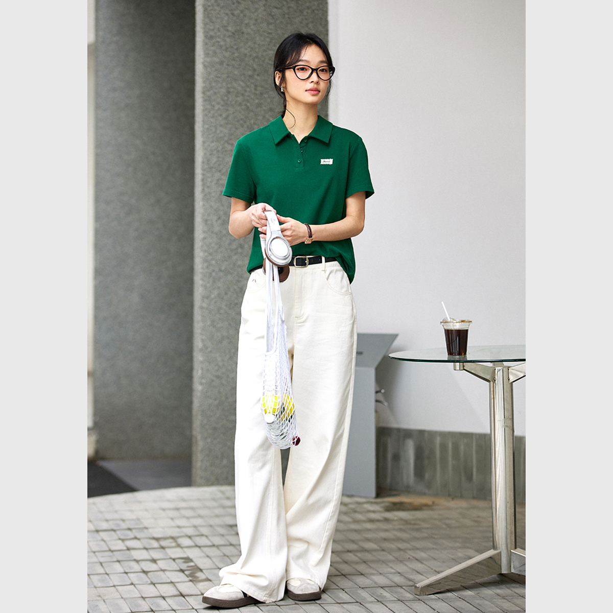 Pure Cotton Short-Sleeved Straight T-Shirt