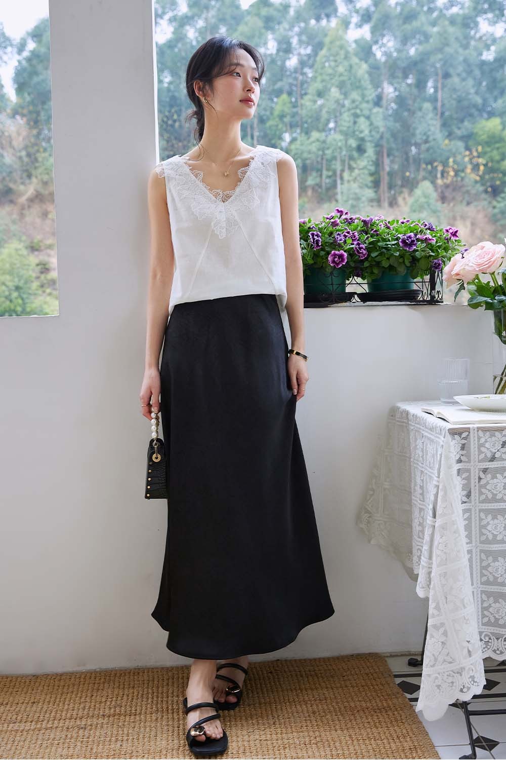 Ruched Shift Skirt