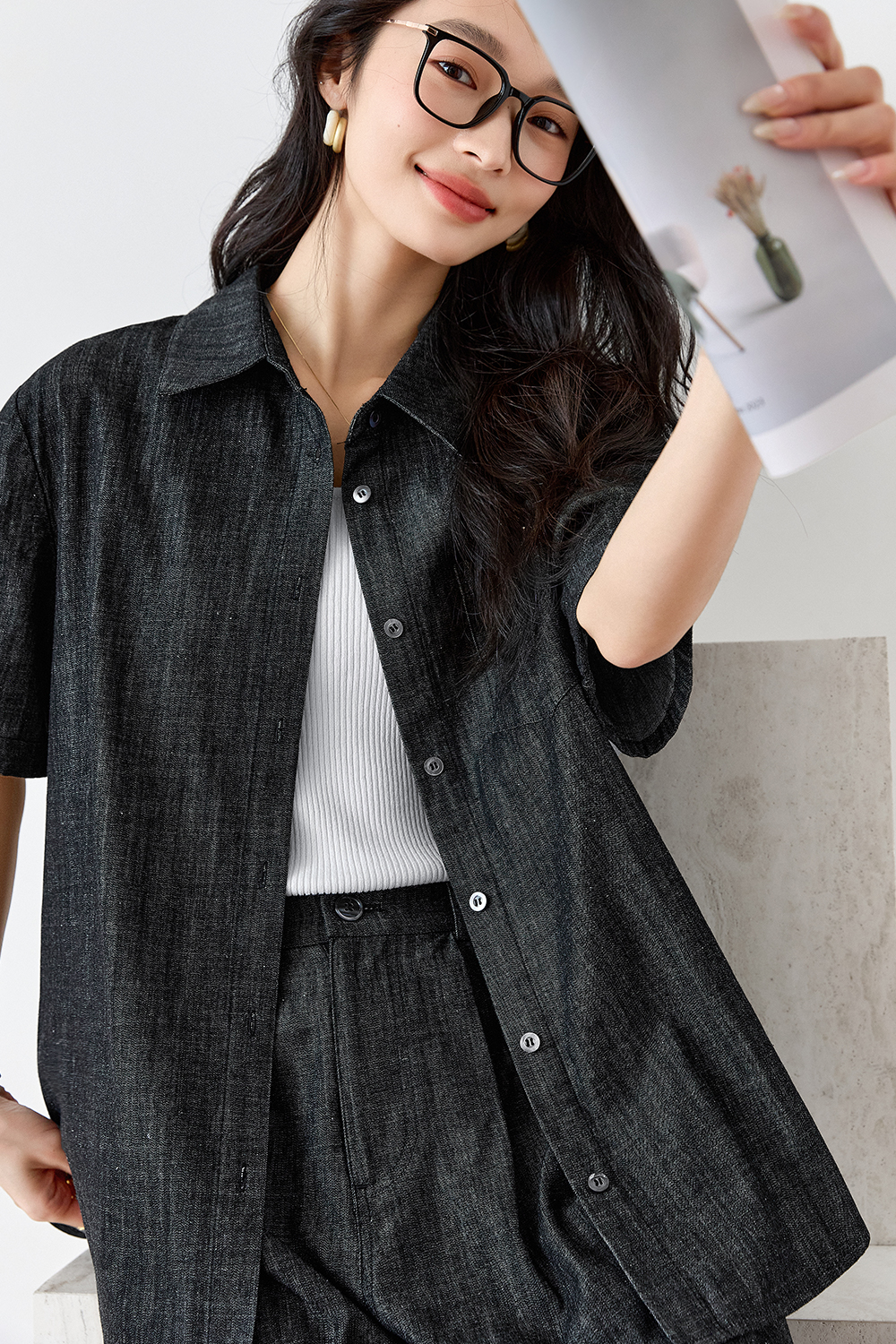 100% Cotton Casual Denim Suit-VIMLYSTORE