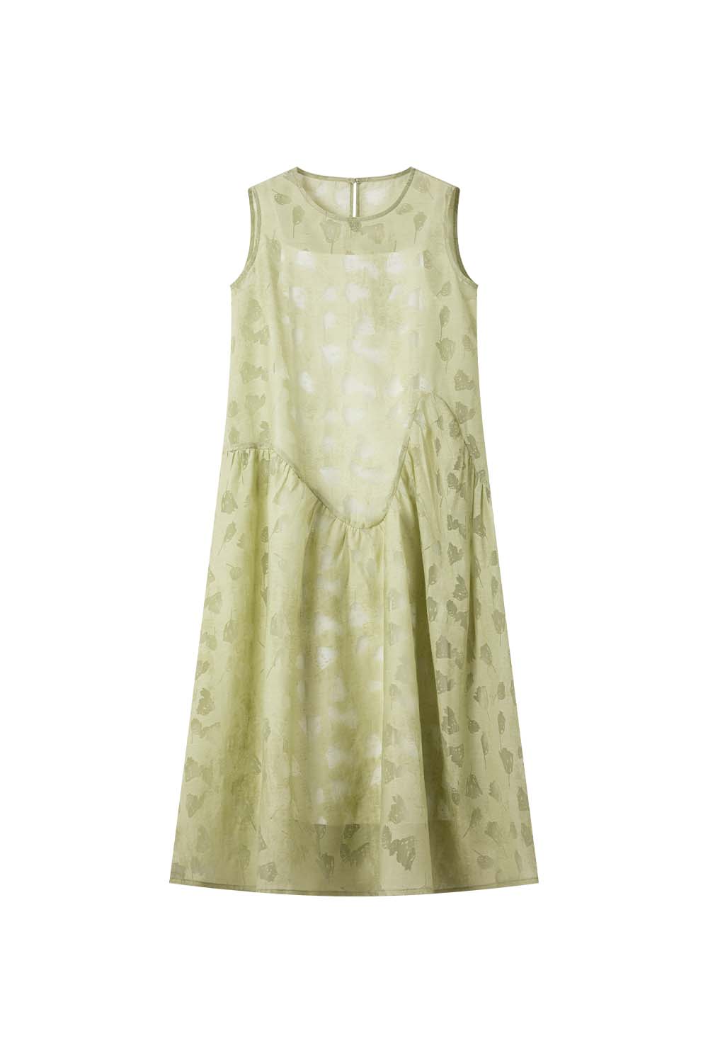 Dark Pattern Jacquard Loose Vest Dress