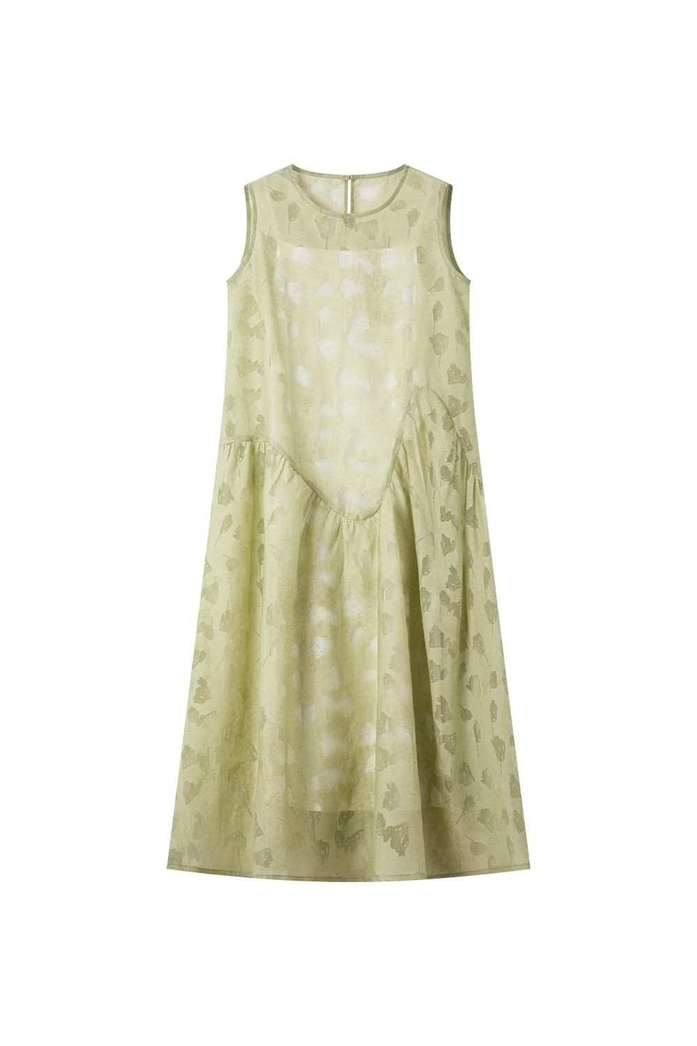 Dark Pattern Jacquard Loose Vest Dress