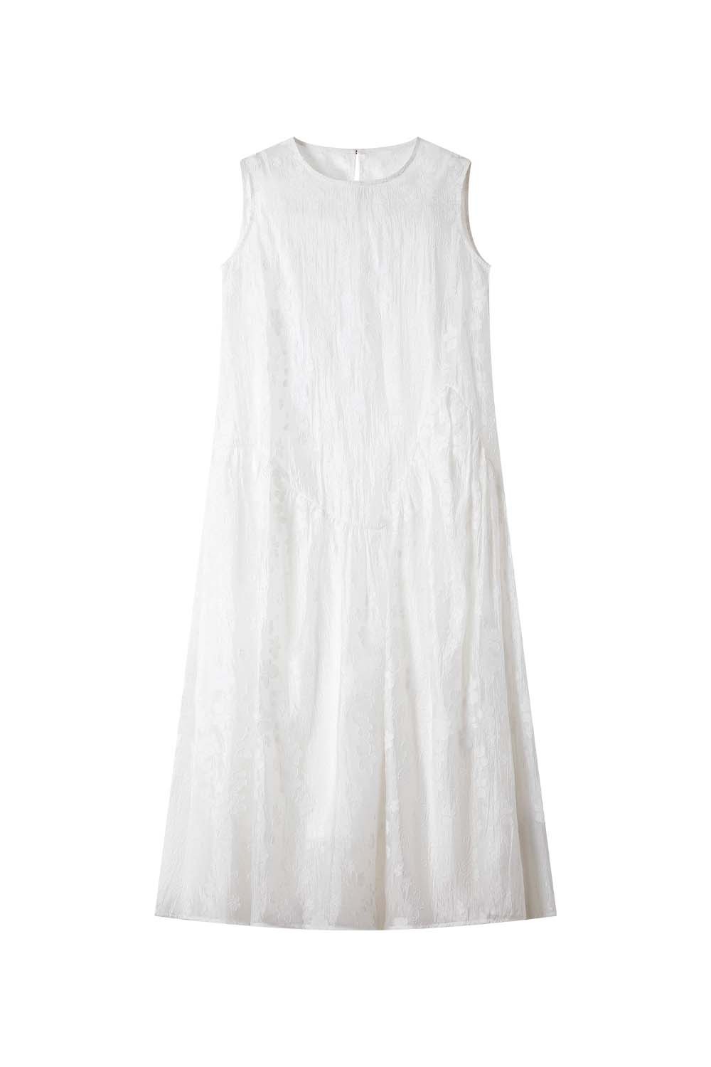 Dark Pattern Jacquard Loose Vest Dress