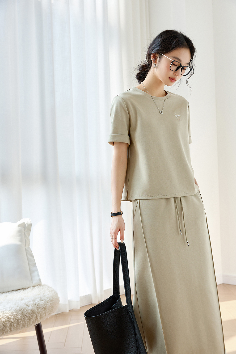 Cotton Blended Casual Embroidery Suit