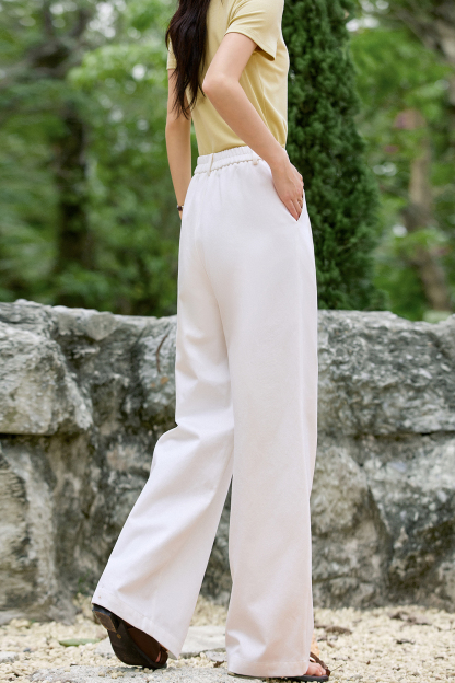 Tencel Cotton Fashion Wide-Leg Pants