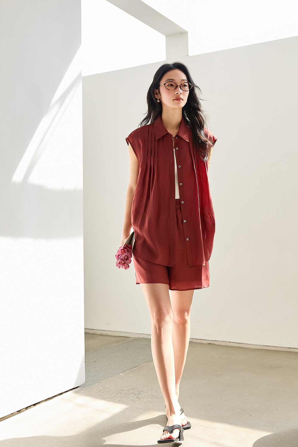 Lyocell Lapel Solid Color Suit