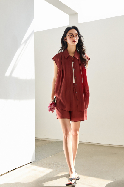 Lyocell Lapel Solid Color Suit