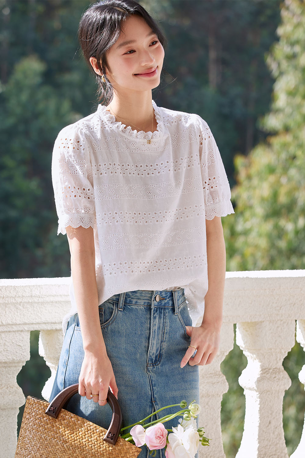 100% Cotton Embroidered Casual Shirt