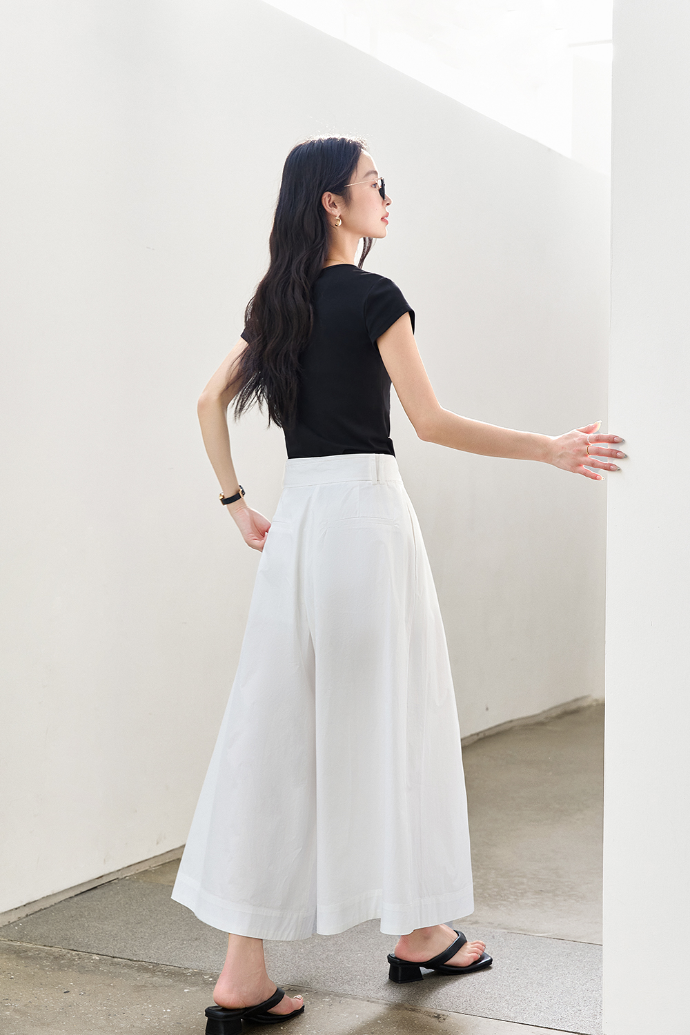 100% Cotton Loose Skirt Pants-VIMLYSTORE