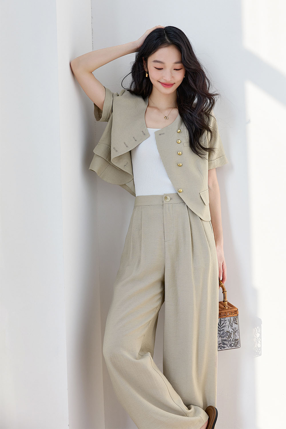 Round Neck Loose Casual Suit