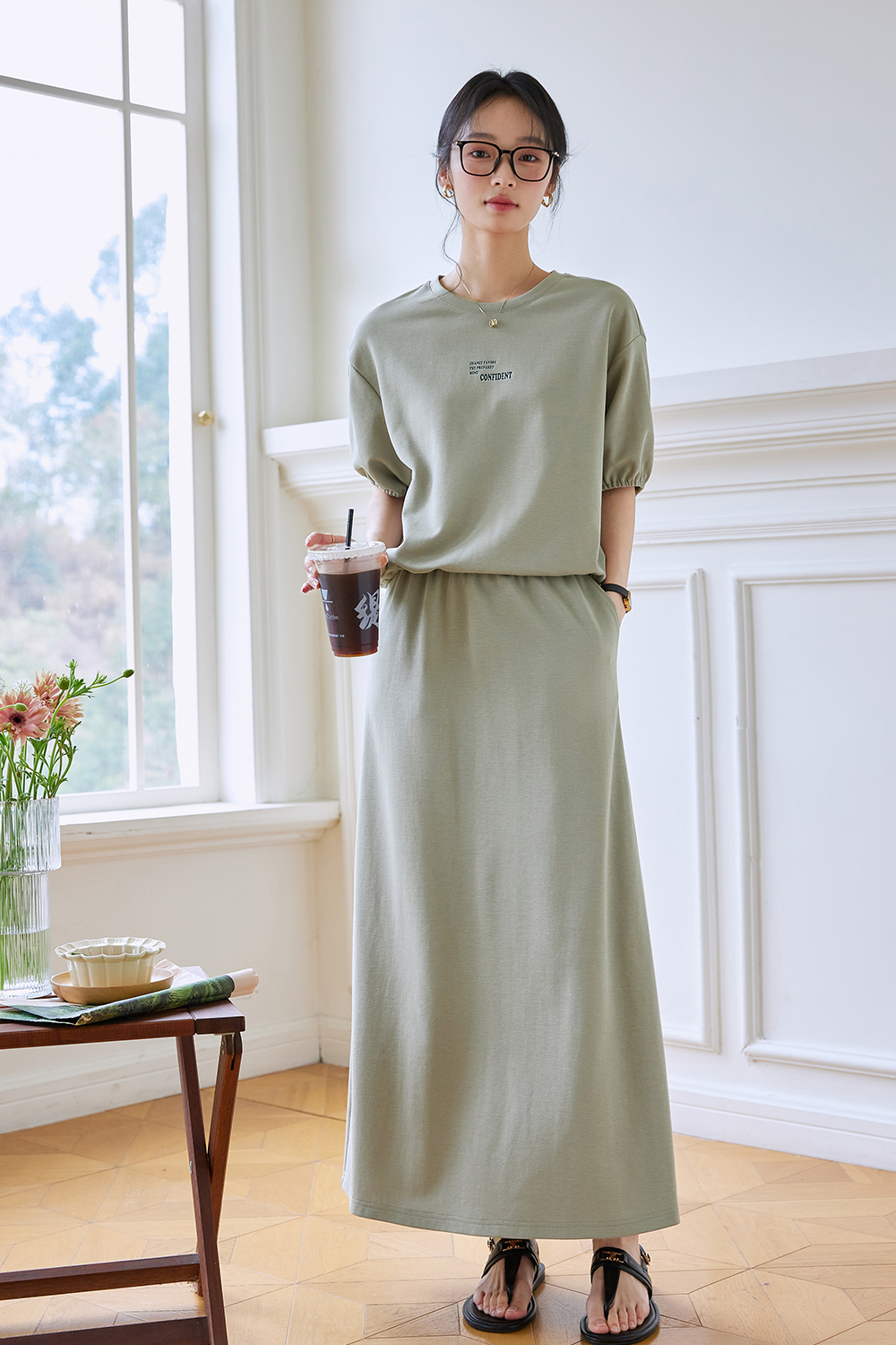 Casual Printed Knit Suit-VIMLYSTORE