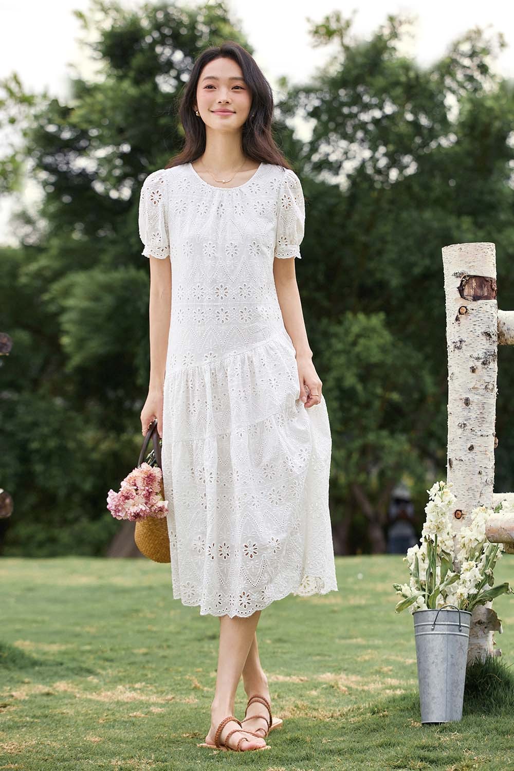 Cotton Embroidered Dress
