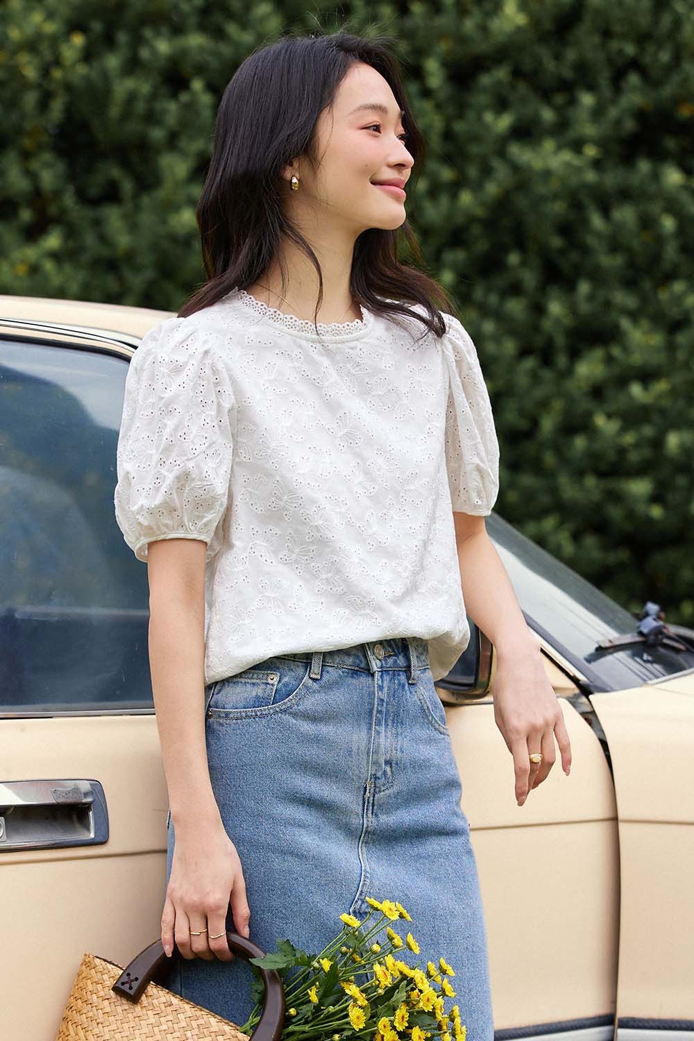 Elegant Shirt In Cotton Jacquard