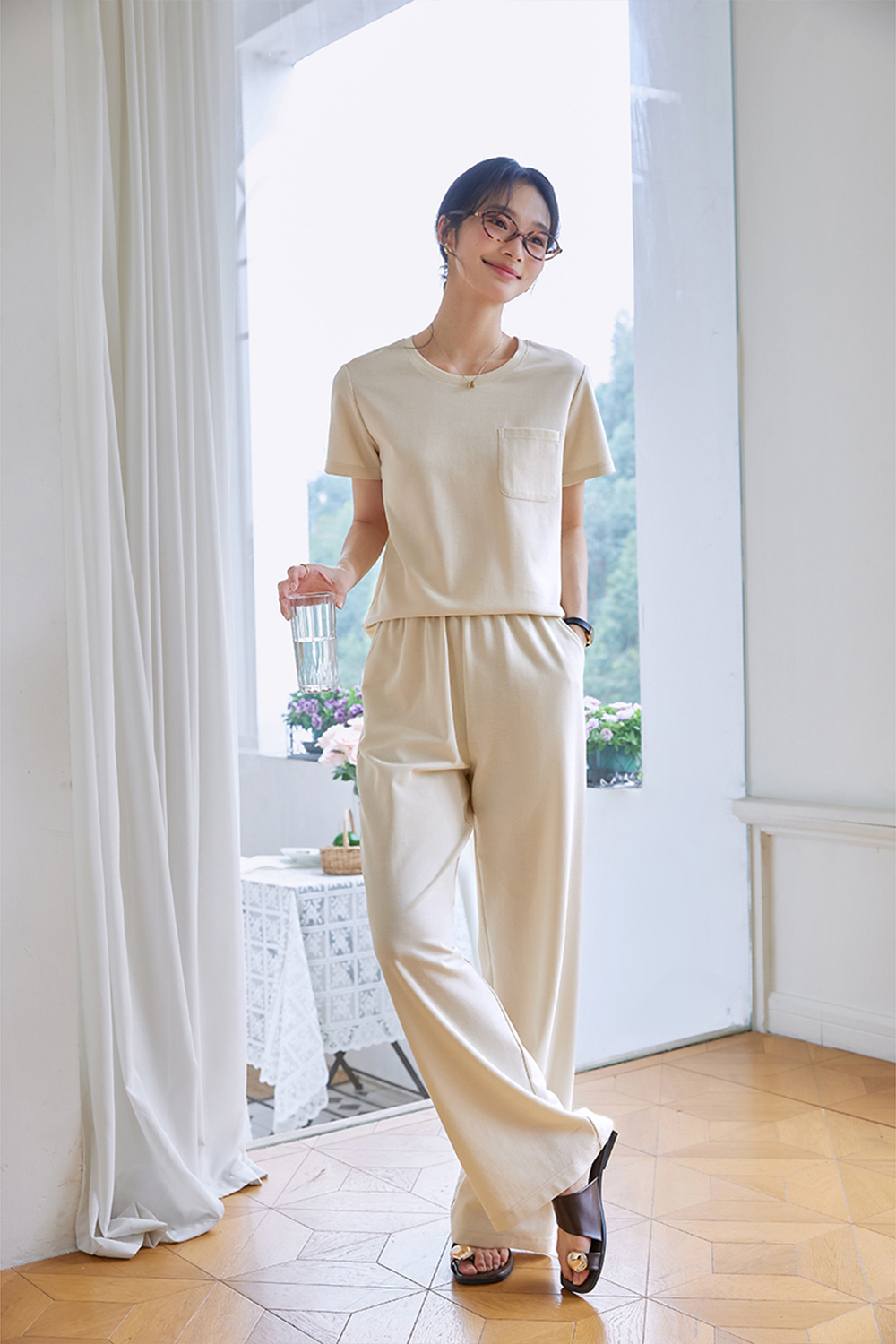 Minimalistic and Commute Wide-leg Pants Suit-VIMLYSTORE