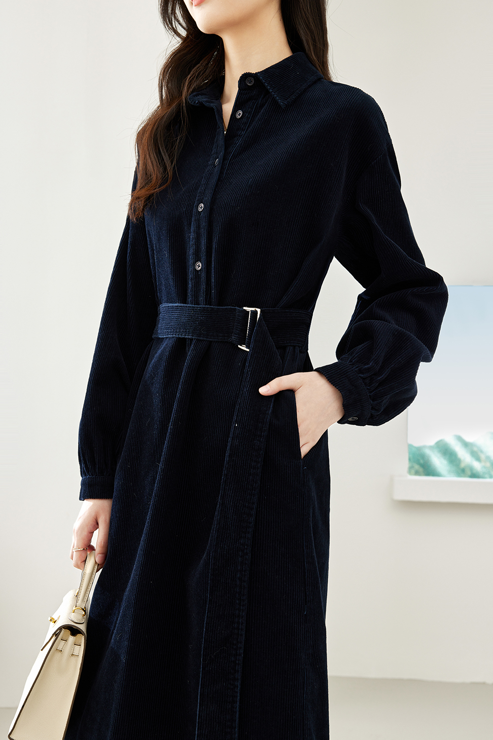 100% cotton corduroy dress