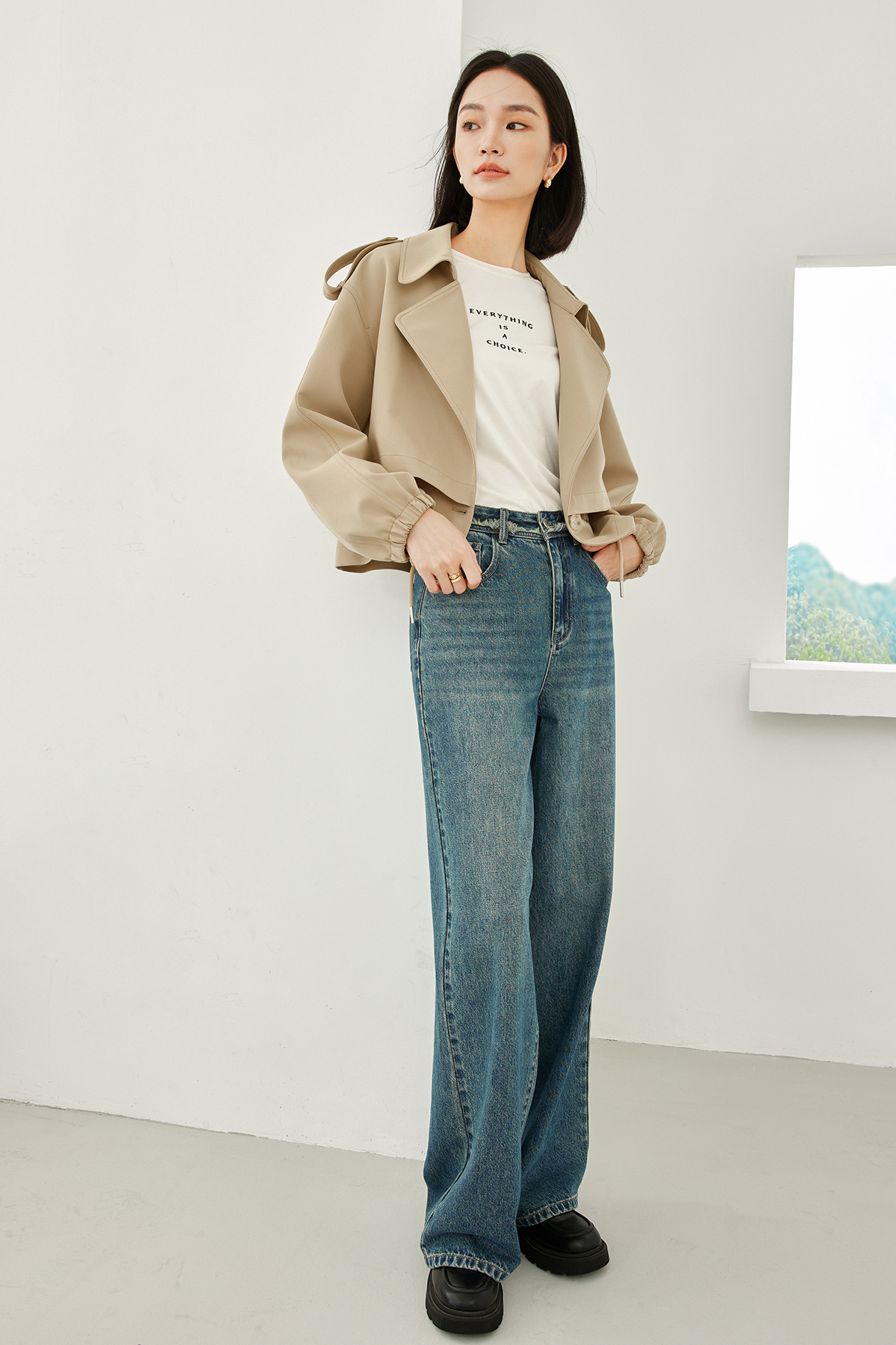 Short Trench Coat Jacket