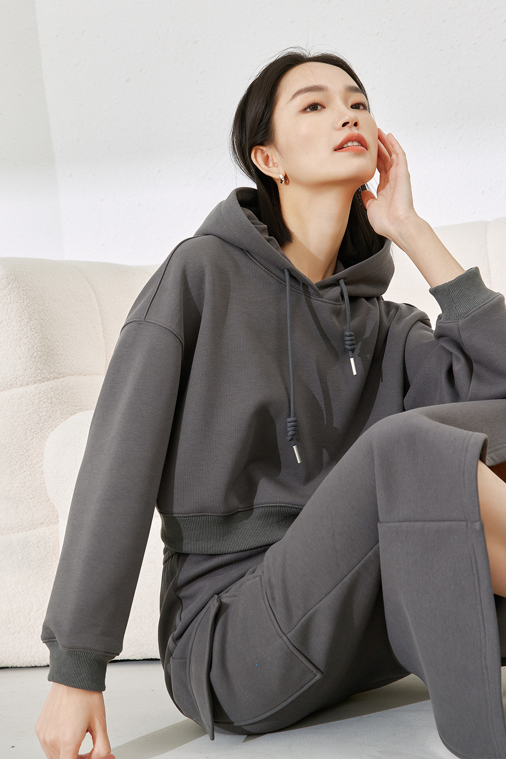 Fleece-Lined Thick Casual Outfit