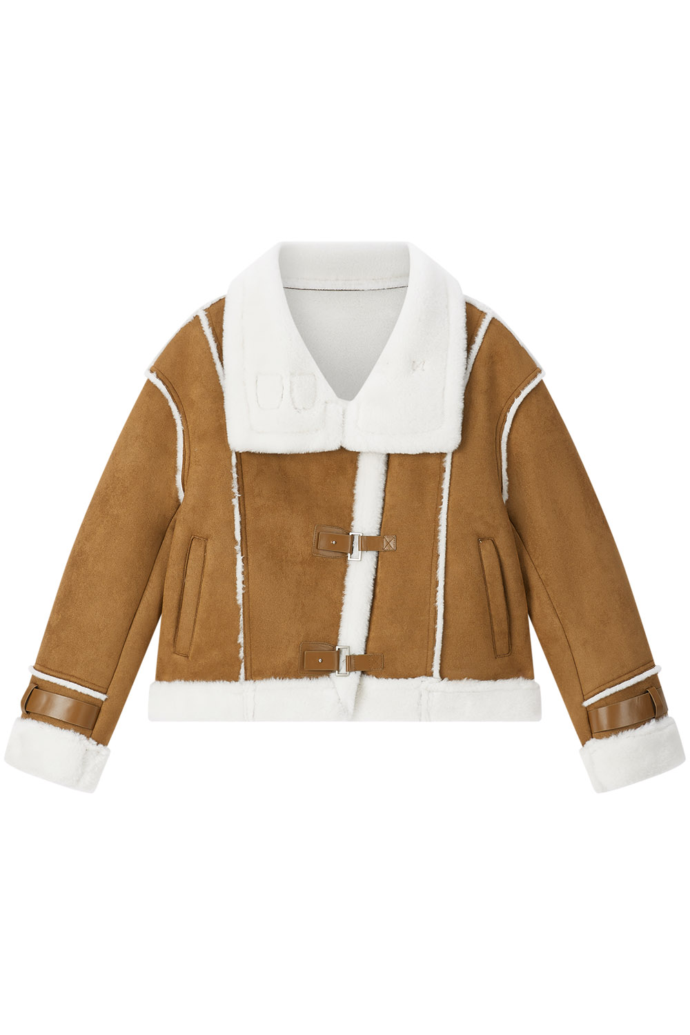 Leather and fur jacket-VIMLYSTORE