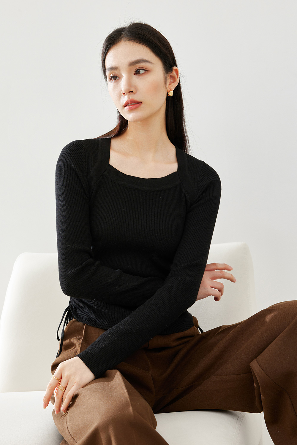 Simple Solid Color Knit Sweater