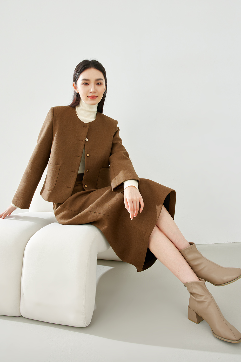 Tucked Cotton Elegant Two Piece Set