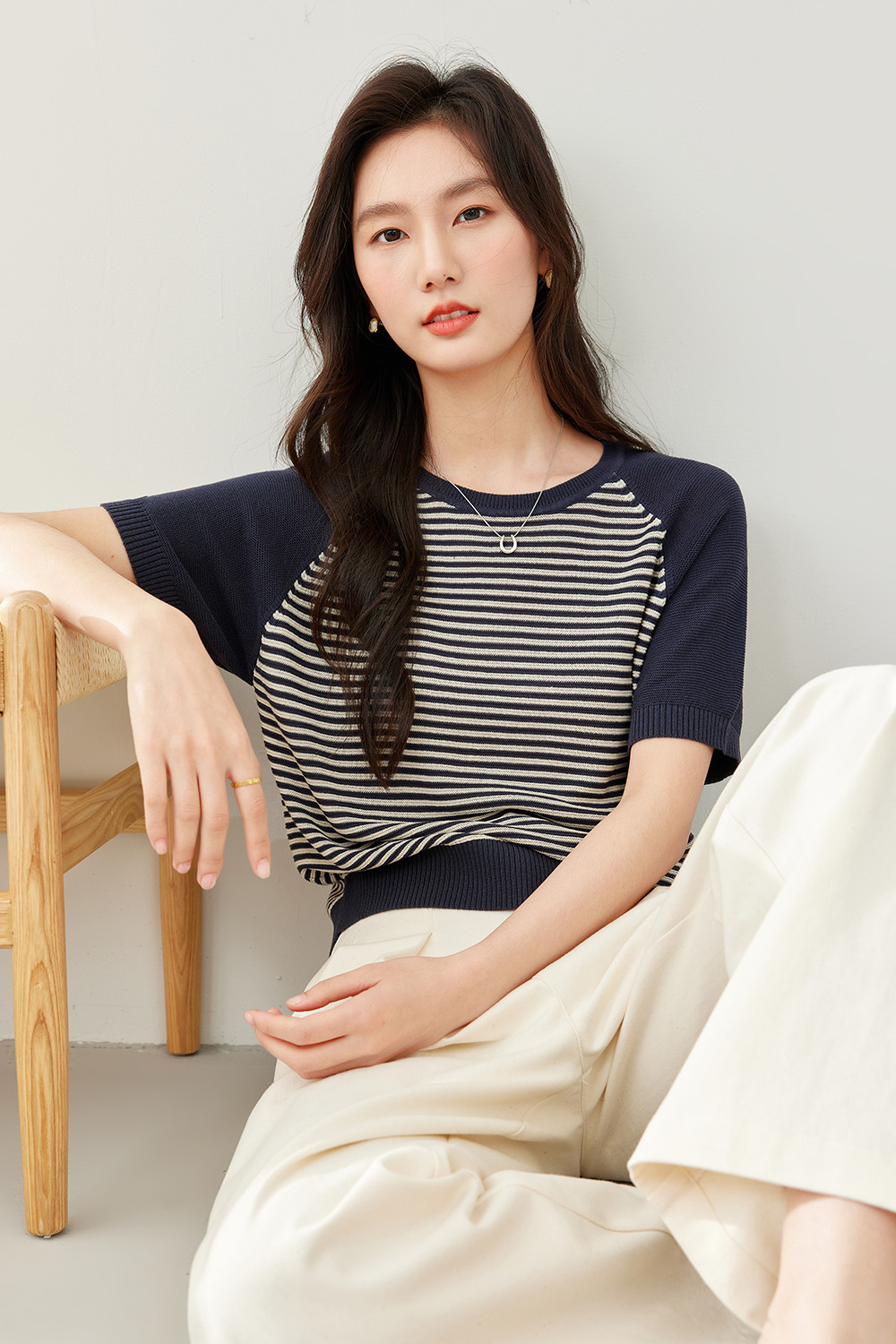 Striped Contrast Sweater