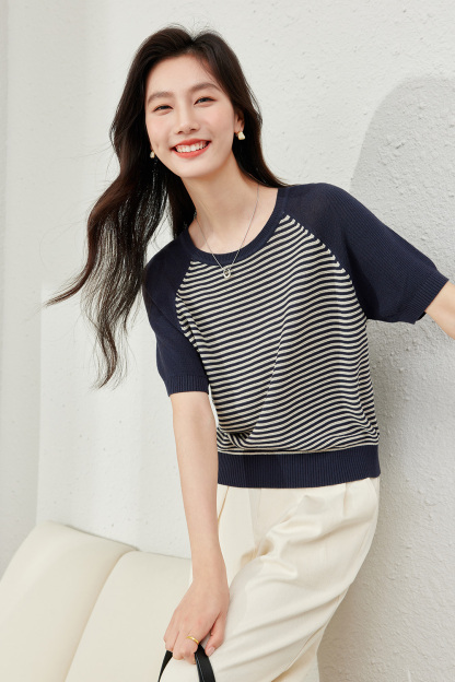 Striped Contrast Sweater
