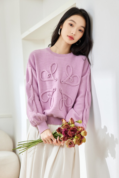 3D Line Design Sweater