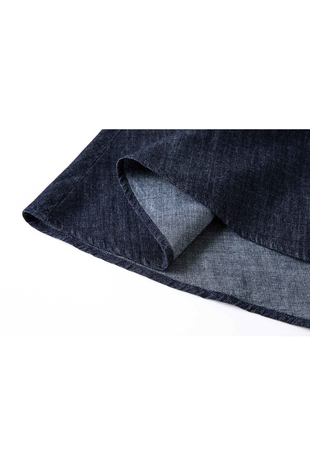 Office-Chic Denim Shacket & A-Line Skirt Set-VIMLYSTORE