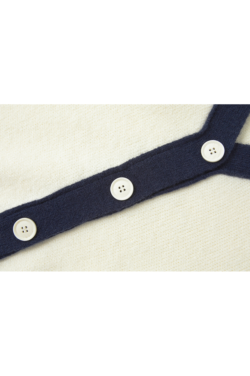 Apricot Lazy-Style Color-Block V-Neck Sweater Jacket